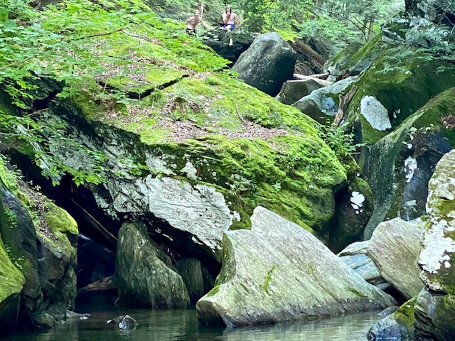 Hiking and Swimming in the river in Jeffersonville Vermont